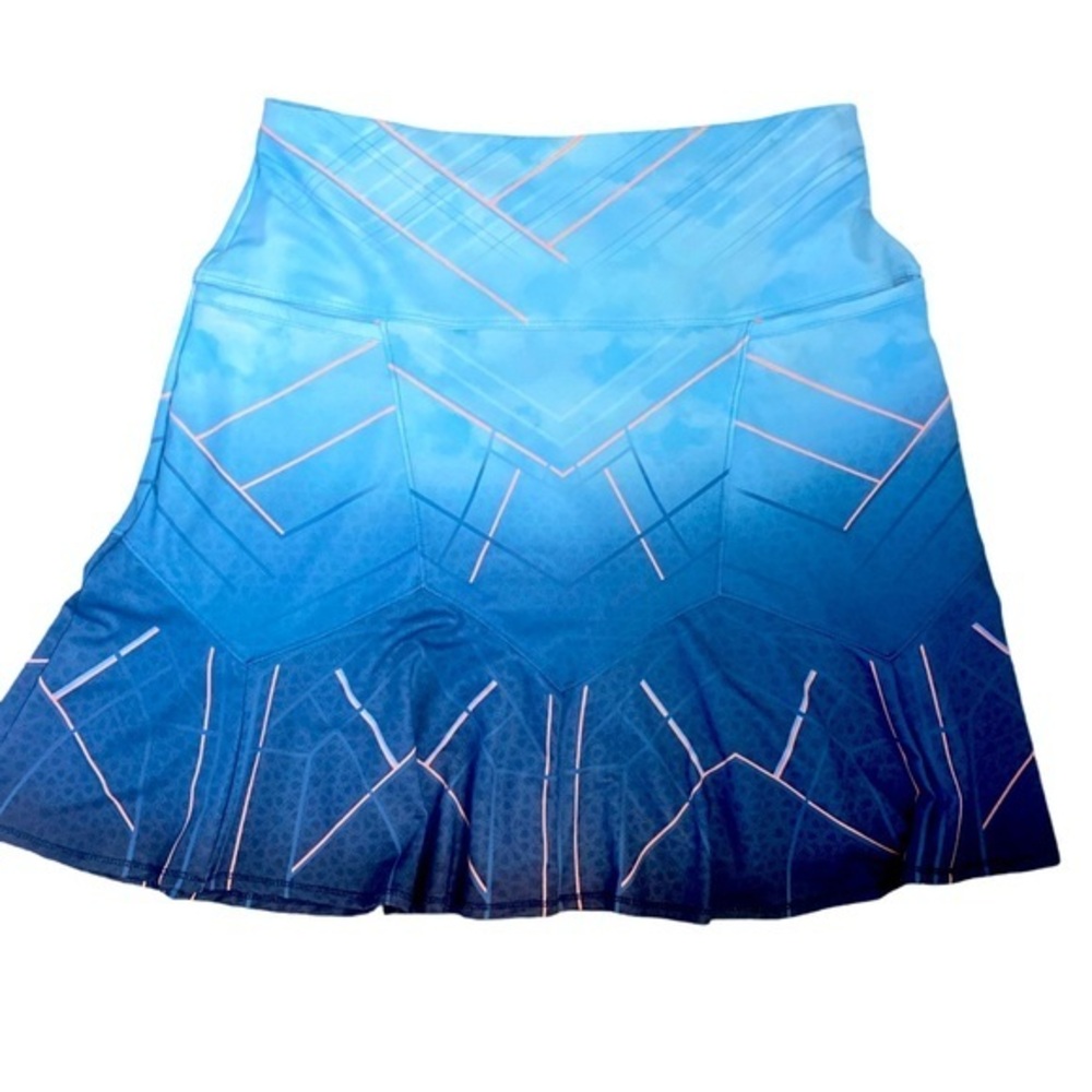 Lucky in Love Skort - S gradient blue , polyester spandex,
